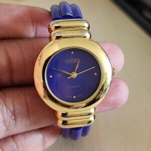 CONTEMPO Retro Purple & gold Bracelet Watch.